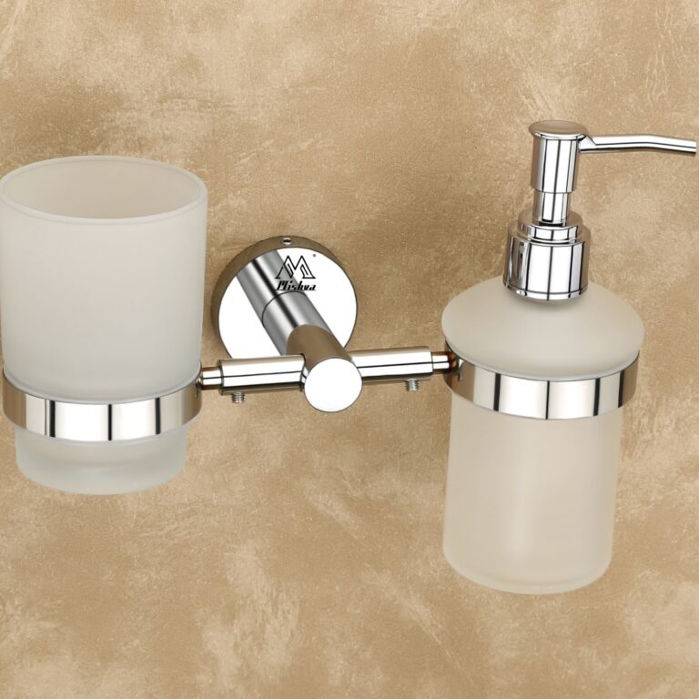 SS Soap Dispenser With Toothbrush Holder